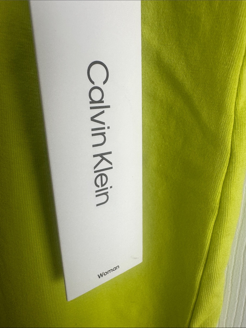 Calvin Klein Lime Green Hoodie Dress with Pink CK Logo - Picture 4 of 5
